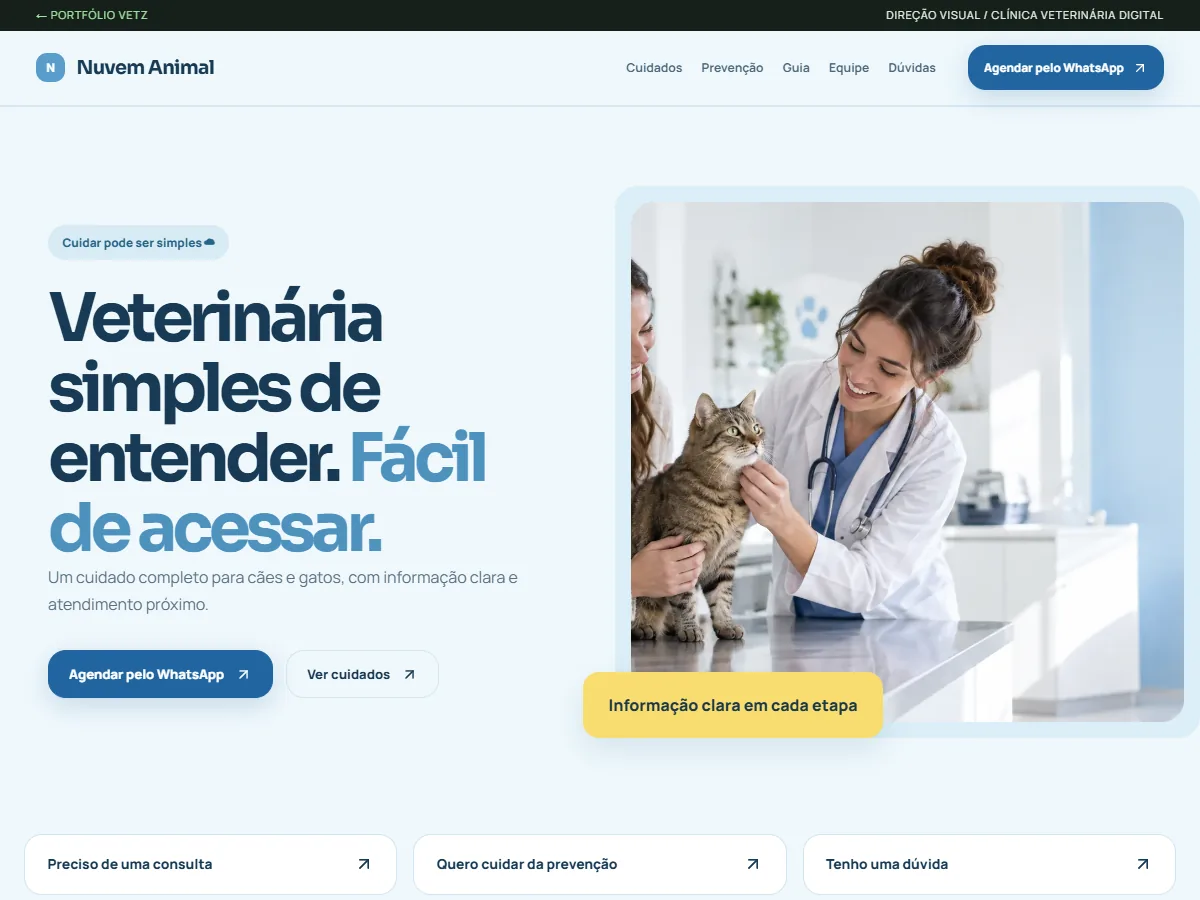 Prévia da página inicial de Nuvem Animal